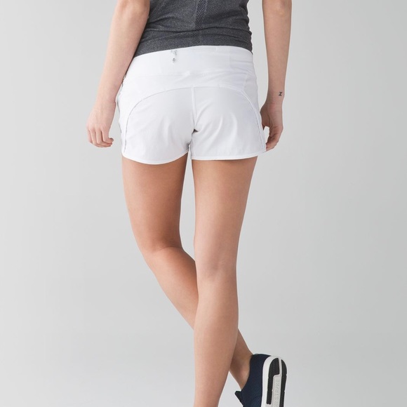 lululemon athletica Pants - Lululemon Run Times white shorts Inseam 4"